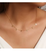 Kişiye Özel El Yapımı Kolye  925 AYAR GÜMÜŞ KOLYE (Gold)