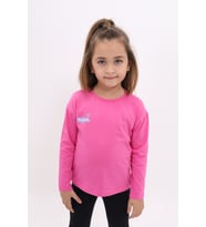 Toontoy Kız Çocuk Baskılı Tişört (Fuşya)