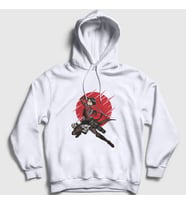 Presmono Unisex Gri Levi Anime Attack On Titan Kapüşonlu Sweatshirt 123842tt (Beyaz)