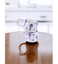 EL İŞLEMESİ DESENLER İLE BÜYÜK BOY, 2'Lİ ÇAY VE KAHVE FİNCANLARI,6 FARKLI SET SİZLER İÇİN... (Model 2)
