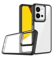 Vivo Y35 Kılıf Case, Kamera Lens Korumalı Elektroplatin Kaplama Sert PC Koruyucu Colourful Platinum Serisi (Siyah)