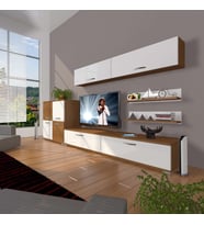 Decoraktiv Eko 6y Slm Std Tv Ünitesi Tv Sehpası (Beyaz - Kahverengi)