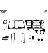 Meriç® Mercedes Actros MP4 Ön Torpido Kaplama Maun 20 Parça 2016-2020 (Piano Black)