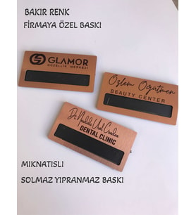 YAKA İSİMLİK RENK 5 ADET KİŞİYE ÖZEL BASKILI (Bakır)