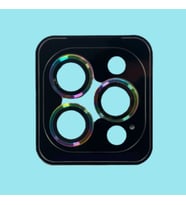 İphone 15 Pro/15 Pro Max Uyumlu Kamera Koruyucu Lens Mercek Çerçeveli 3'lü Set (Karışık)