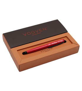 Vogven Marka İsme Özel Prestij Mat Roller Kalem - Lacivert (Kırmızı)