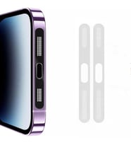 Ally iPhone 14 Pro İçin Anti-Dust Toz Ve Kir Önleyici Sticker 2 Adet Set (Gümüş)