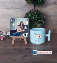 Anneye Hediye Fotoğraflı Dekoratif Taş, Kupa Bardak Beyaz Hediye (Model 12)