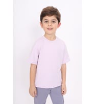 Toontoy Unisex Çocuk Baskılı Tişört (Açık Lila)