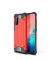 Galaxy S20 Kılıf Zore Crash Zırh Silikon Kılıf (Kırmızı)