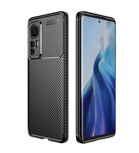 Xiaomi Mi 12 Kılıf Karbon Silikon Case Kapak (Siyah)