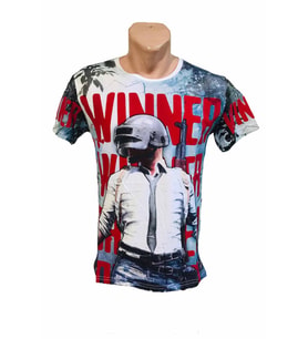 Dijital Baskı Pubg Palyer Gamer Tshirt (Turkuaz)