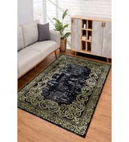 Dijital Kaymaz Taban Yıkanabilir Renkli Salon Halısı Mutfak Halısı Yolluk ND-SD-780 (Gold)