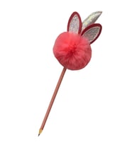 Unicorn Ponpon Peluş Kurşun Kalem 1 Adet Peluş Tüylü Tek Boynuzlu Unicorn Figürlü Kurşun Kalem Hediye Kalem Tüylü Sevimli Kalem (Pembe)