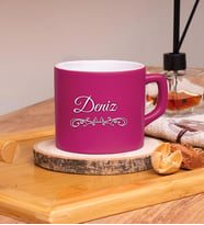 Kişiye Özel Tasarımlı Renkli Nescafe Fincanları 220 ML & Model No: SC-974 (Fuşya)