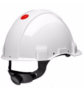 3M G3000 Kırmızı Nokta - Ayarlı Baret - Mühendis Bareti (Beyaz)