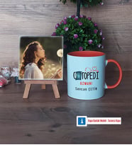 Ortopedi Uzmanı Fotoğraflı Dekoratif Taş, Kupa Bardak Beyaz Hediye (Model 13)