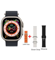 Pazariz Watch 8 Ultra 49mm  Amax Ultra Akıllı NFC - GPS  Kordonunu Seç  (Siyah - Beyaz)
