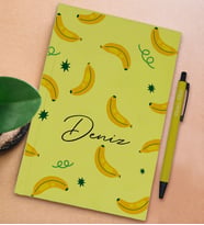 BK Gift Kişiye Özel İsimli Sarı Sert Kapaklı Defter ve Tükenmez Kalem Seti, Arkadaşa Hediye, Yeni İş Hediyesi, Doğum Günü Hediyesi (Model 13)