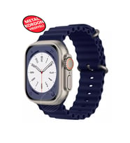 Ultra 2 Akıllı Saat Çelik Kordon Hediyeli Gri Kasa 49mm Nfc Bildirim Sesli Arama Özellikli LG68 (Lacivert)
