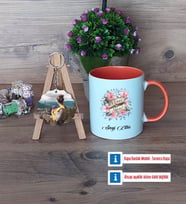 Anneye Hediye Kupa Bardak Beyaz ve Fotoğraflı Ahşap Anahtarlık Hediye (Model 13)