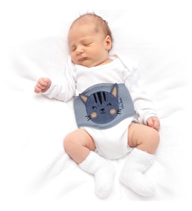 Sevi Bebe Gaz Giderici Kiraz Çekirdekli Bebek Bel Bandı (Gri)