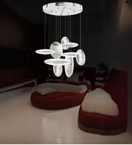 Astra 8'li Disk Avize  Led Avize Aydınlatma (Krom)