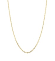 Renk Seçenekli Gold Rose Silver 925 Ayar Gümüş İnce Forse Zincir 45 Cm Uzunluk (Altın)