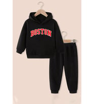 Çocuk Boston Eşofman Takımı (Siyah)