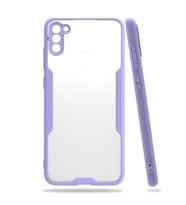 Galaxy A11 / Galaxy M11 Kılıf Parfe Kenarları Pastel Renk Silikon Kılıf (Mor)