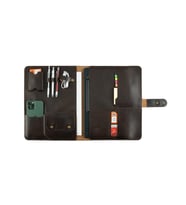 TwinGold Kişiye Özel Tiesto Deri Macbook Organizer 13" Tobacco (Koyu Kahverengi )