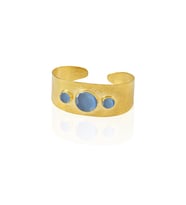 Kadir Jewellery 22 Ayar Altın Kaplama El İşçiliği Zirkon Taşlı Kadın Kelepçe Bilezik (Mercan)