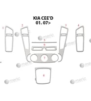 Meriç® Kia Ceed Ön Torpido Kaplama Maun 8 Parça 2007-› (Alüminyum)