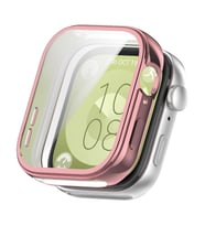 Microsonic Huawei Watch Fit 3 Kılıf 360 Full Round Soft Silicone Siyah (Rose)