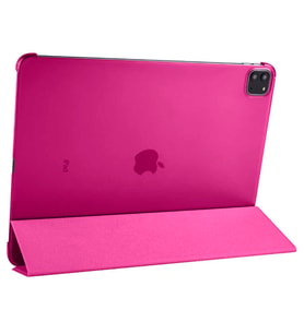 Apple iPad Pro 12.9 2022 M2 Zore Smart Cover Standlı 1-1 Kılıf (Pembe)