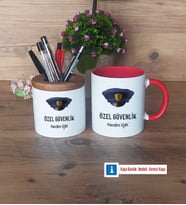 Özel Güvenlik Görevlisi Kalemlik, Kupa Bardak T Kişiye Özel Hediye (Model 5)