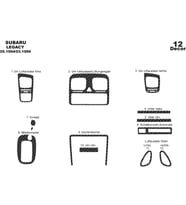 Meriç® Subaru Legacy Ön Torpido Kaplama Maun 12 Parça 1994-1999 (Karbon)