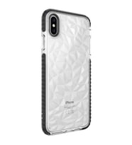 iPhone XS Max 6.5 Kılıf Buzz Köşeleri Airbagli Prizmatik Tasarım (Siyah)