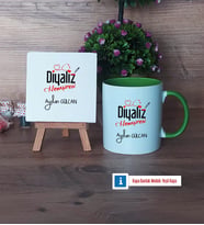 Diyaliz Hemşiresi Dekoratif Taş, Kupa Bardak Kırmızı Hediye Tıp Bayramı Hediyesi Hemşireler Günü Hediyesi (Model 13)