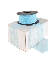 Kına Atölyesi 20 Mt Dantel Kurdela Çift 4 Cm  (Mavi)