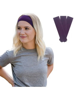 Saç Bandı 3lü Spor Kadın Erkek Saç Bantları Elastik Kaymaz İnce Ter Emici Esnek Genç Saç Bandı Bandana Kadın Makyaj Yüz Yıkama Koşu Dans Fitness Yoga Pilates Bisiklet İçin Saç Bandı Taç Kadın Erkek Pamuk Egzersiz Ter Bandı Kafa Bandı Seti (Mor)