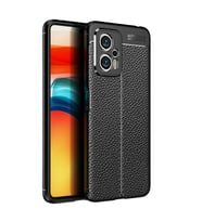 Xiaomi Poco X4 GT Kılıf Deri Görünümlü Slim Silikon (Siyah)