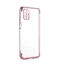 Galaxy M31S Kılıf Zore Dört Köşeli Lazer Silikon Kılıf (Rose)
