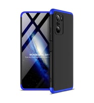 Xiaomi Poco F3 Kılıf Zore Ays Full Koruma Kılıf (Siyah-Mavi)