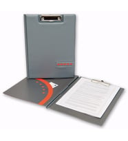 Kapaklı Sekreterlik A4 Pvc Double Color 100 Yaprak Kapasiteli Clip Board 24x32 cm (Gri)