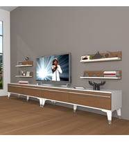 Decoraktiv Eko 360R Mdf Silver Tv Ünitesi Tv Sehpası (Beyaz - Ceviz)