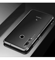 Huawei Y9 Prime 2019 Kılıf Zore Dört Köşeli Lazer Silikon Kılıf (Gri)
