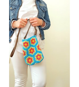 Afrika Çiçekli Günlük Küçük Çantalar, Çapraz Vücut Askılı Çiçekli Çanta, Omuz Askılı Küçük MAVİ Çanta, Çapraz Beyaz Çantalar, Kemzey Handmade Çanta (Turkuaz)