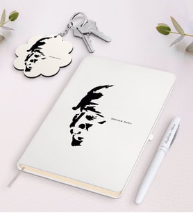 BK Gift Kişiye Özel Atatürk Temalı Siyah Defter Kalem Ve Anahtarlık Hediye Seti-7 (Model 2)