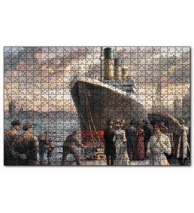 Cakapuzzle Titanik, İlk ve Son Yolcuları Puzzle Yapboz MDF (Ahşap) (1000 Parça)